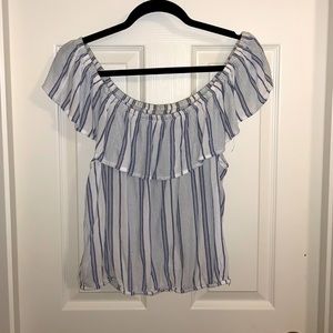 Stripped off the shoulder shirt